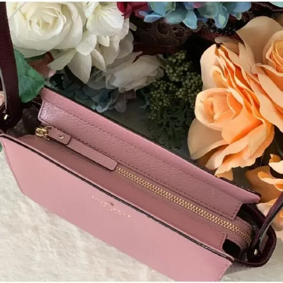 KATE SPADE Grand Street Hayden Peony Mulberry Colorblock Crossbody Purse Bag - Picture 8 of 10